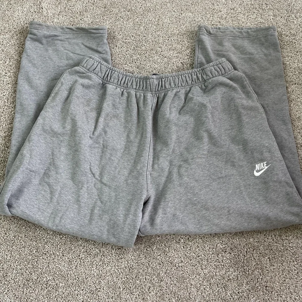 Y2K Nike Sportswear Sweatpants Mens 3XL Gray French Terry Elastic Waist Pockets